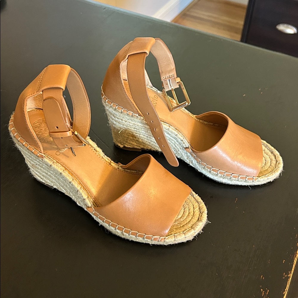 Vince Camuto Tan Leather Sandals
